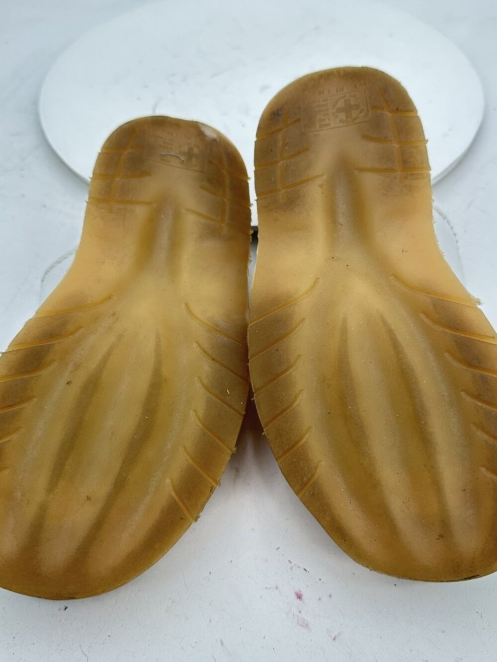 Dr Marten’s Women Size 5 England White Leather Slide Mules Sandal - Picture 2 of 11